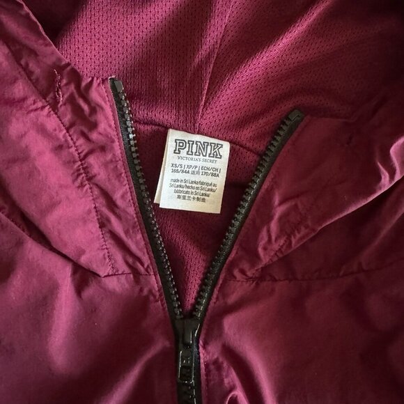 Victoria's Secret PINK Anorak Jacket Colorblock Windbreaker Hooded Logo Women XS - Picture 3 of 6